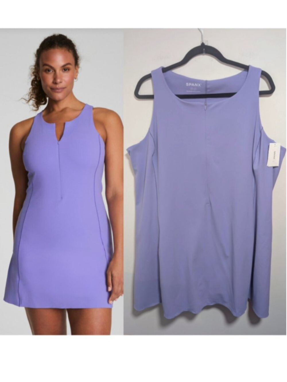 SPANX | Get Moving Zip Front Dress In Amethyst